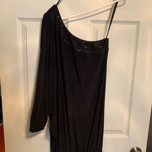 Black one shoulder dress